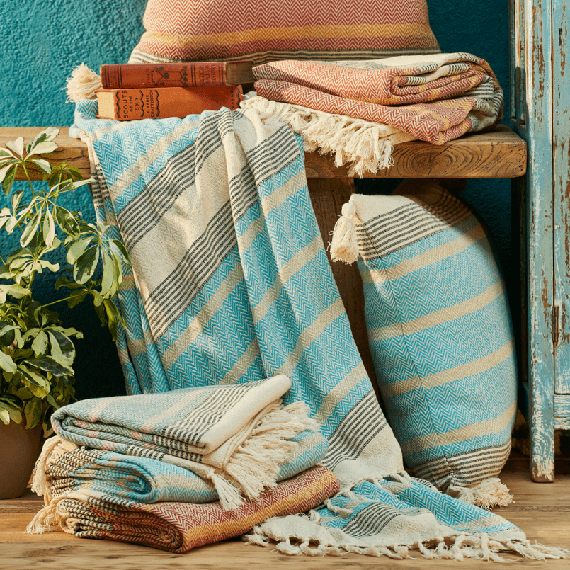 Malabar Throw with Tassels - TH130TR - Uneeka