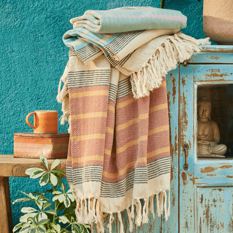 Malabar Throw with Tassels - TH130TR - Uneeka