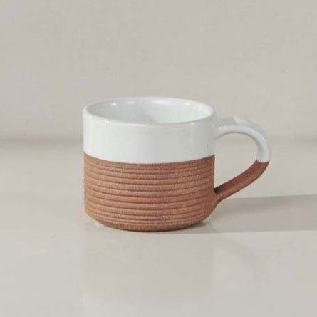 Mali Ribbed Espresso White Mug - MM2301B2 - Uneeka