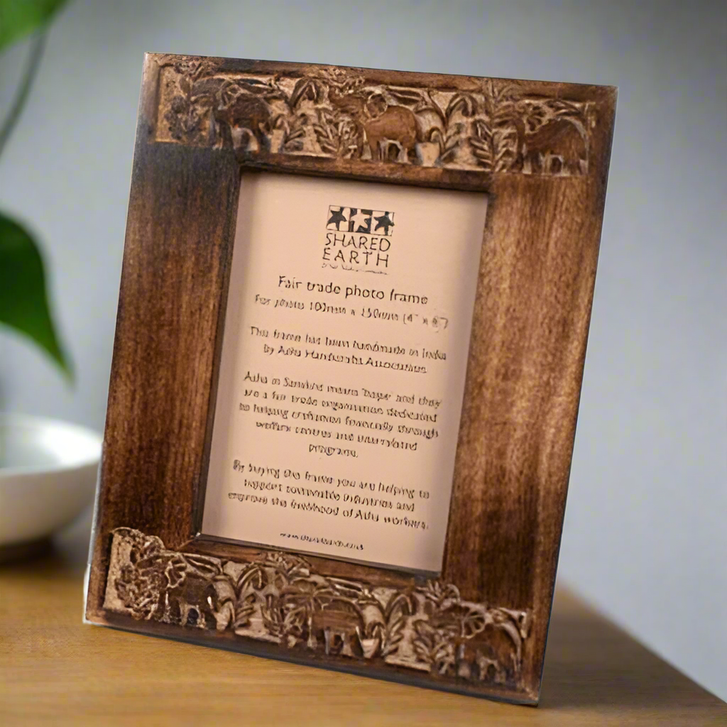 Mango Wood Elephant Photo Frame - ASH0100 - Uneeka