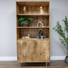 Mango Wood Engraved Bookcase - 12027 - Uneeka