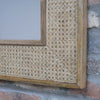 Mango Wood & Rattan Rectangular Wall Mirror - 8965 - Uneeka