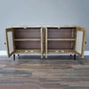 Mango Wood & Rattan Sideboard with Iron Legs - 8944 - Uneeka