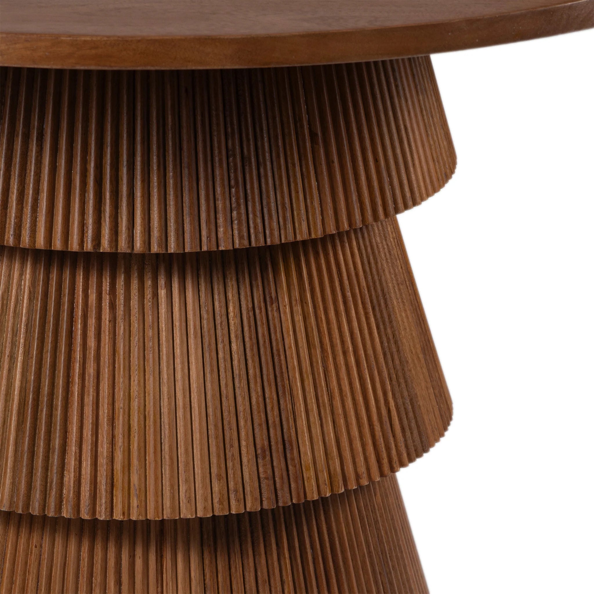 Mango Wood Tiered Pedestal Dining Table - TRDT00003A - Uneeka