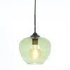 Matt Black Green Glass Hanging Lamp - 2952281 - Uneeka