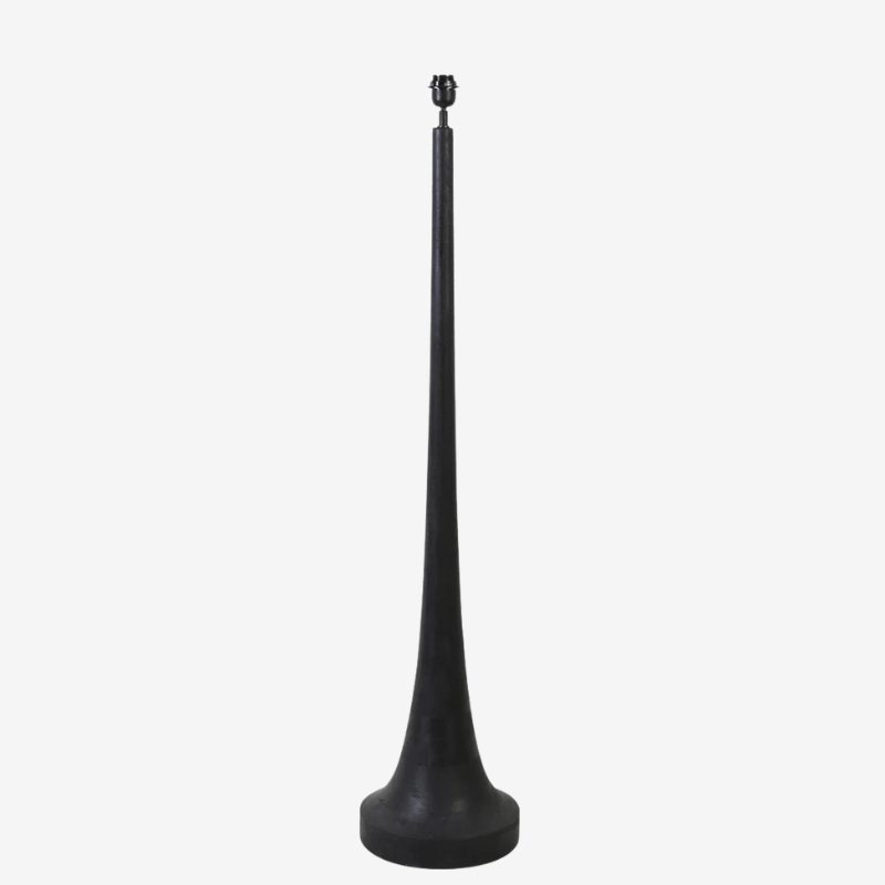 Matt Black Wooden Floor Lamp - 7038812 - Uneeka