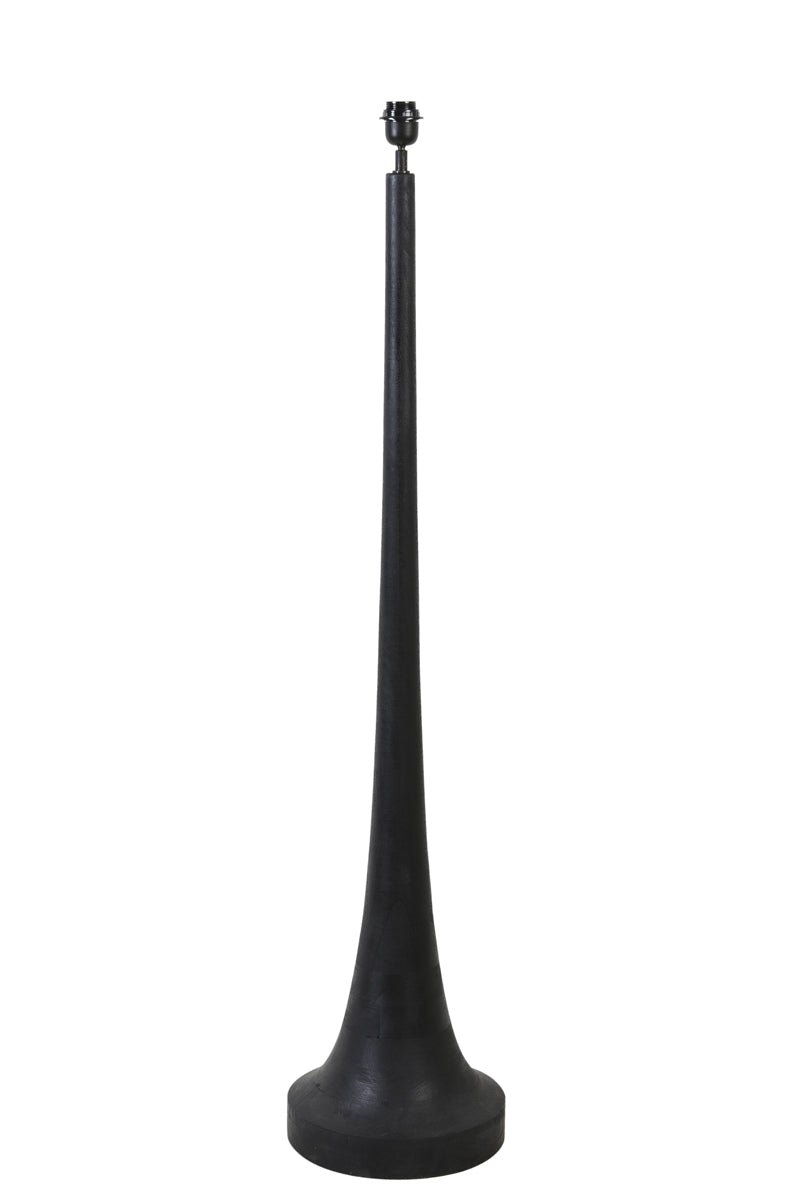 Matt Black Wooden Floor Lamp - 7038812 - Uneeka