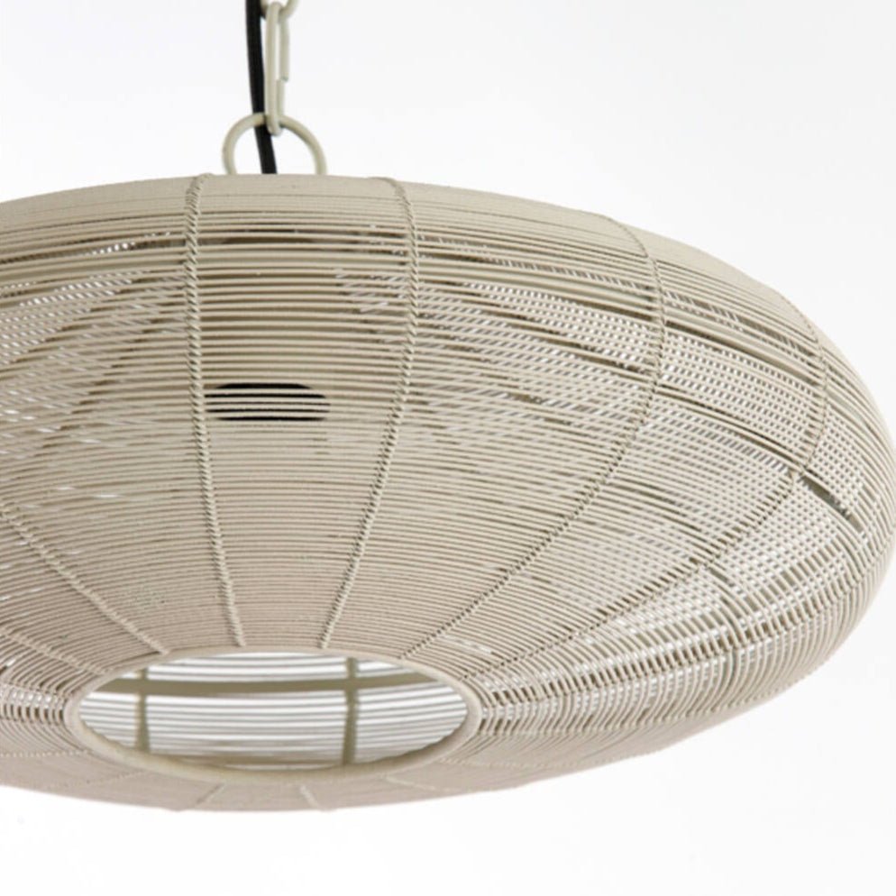 Matt Cream Round Down Pendant Hanging Lamp - 2977943 - Uneeka