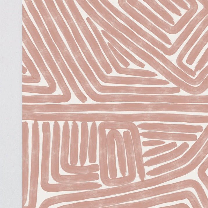 Maze Pink Gift Wrap - WP102 - Uneeka