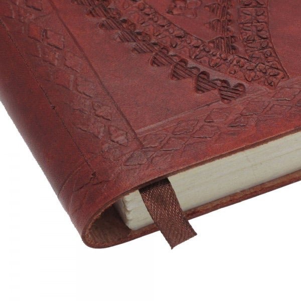 Medium Leather Embossed Notebook - CNB2R - B - Uneeka