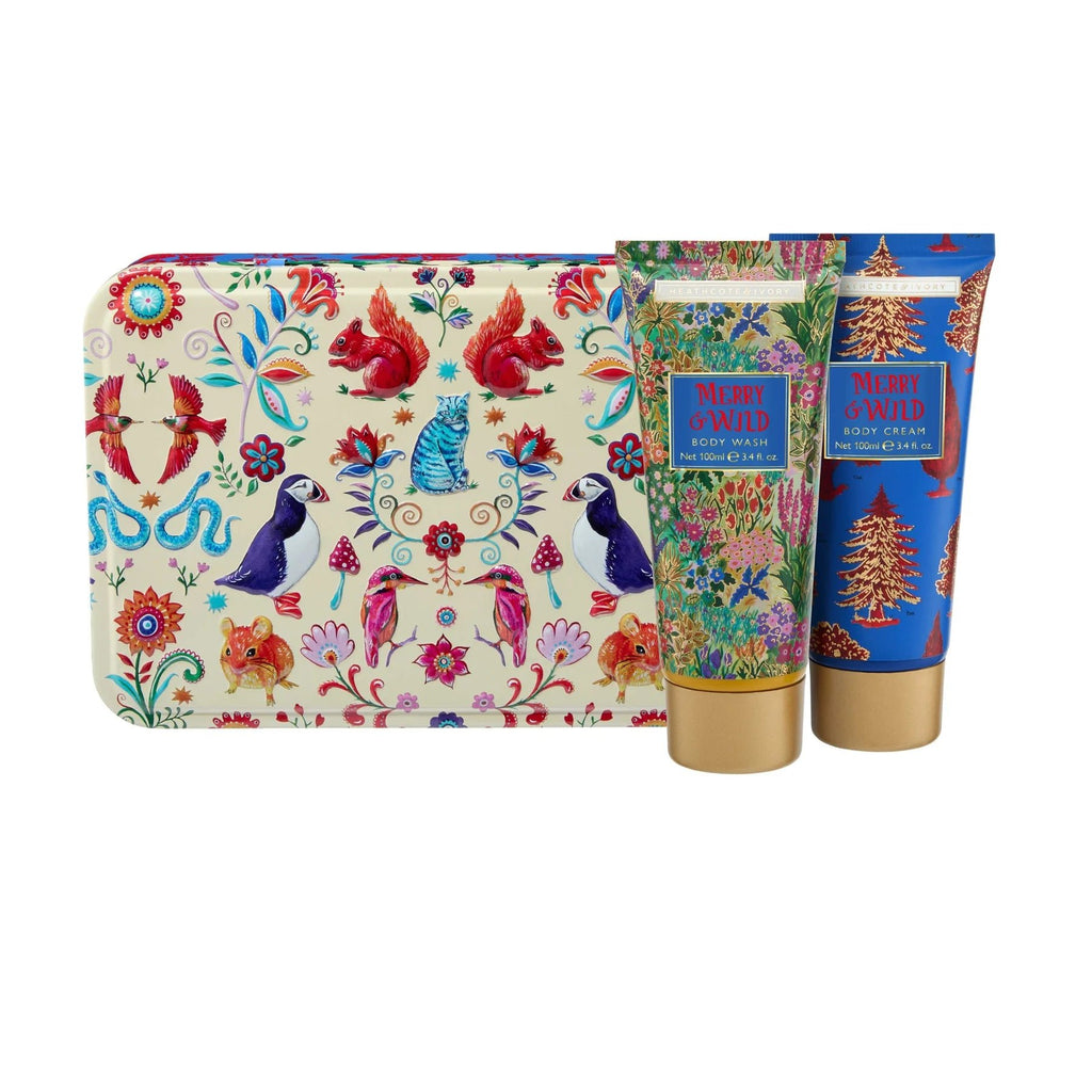 Merry & Wild Body Cream & Wash Tin Gift Set - FG7848 - Uneeka