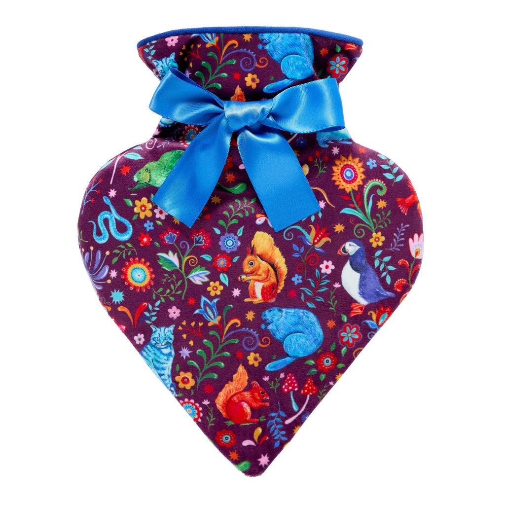 Merry & Wild Heart Shaped Hot Water Bottle - FG7851 - Uneeka