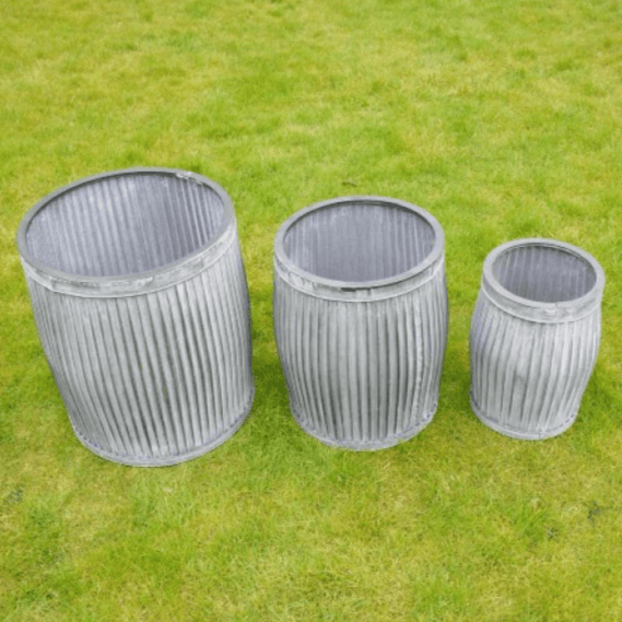 Metal Tub Planter - 3922 - Small - Uneeka