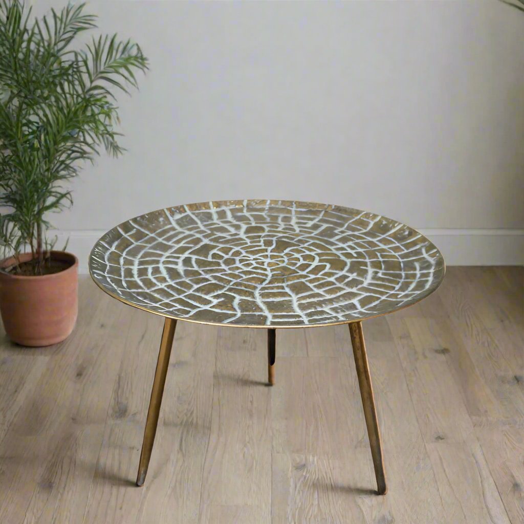 Metal Web Side Table - 7875 - Uneeka