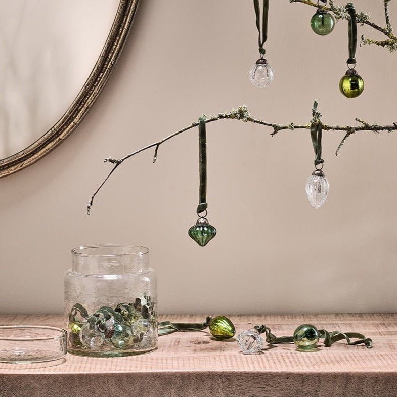 Mini Adisa Green & Clear Bauble - AJ1101 - Uneeka