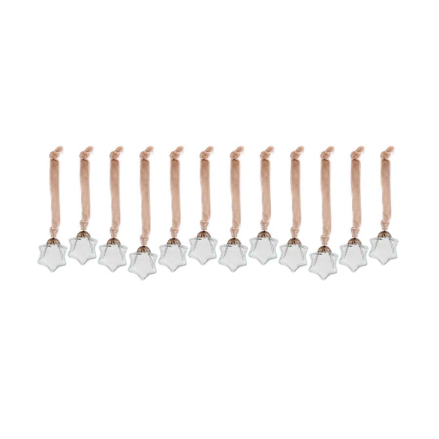 Mini Clear Sardi Star Baubles - SB1201GB - Uneeka