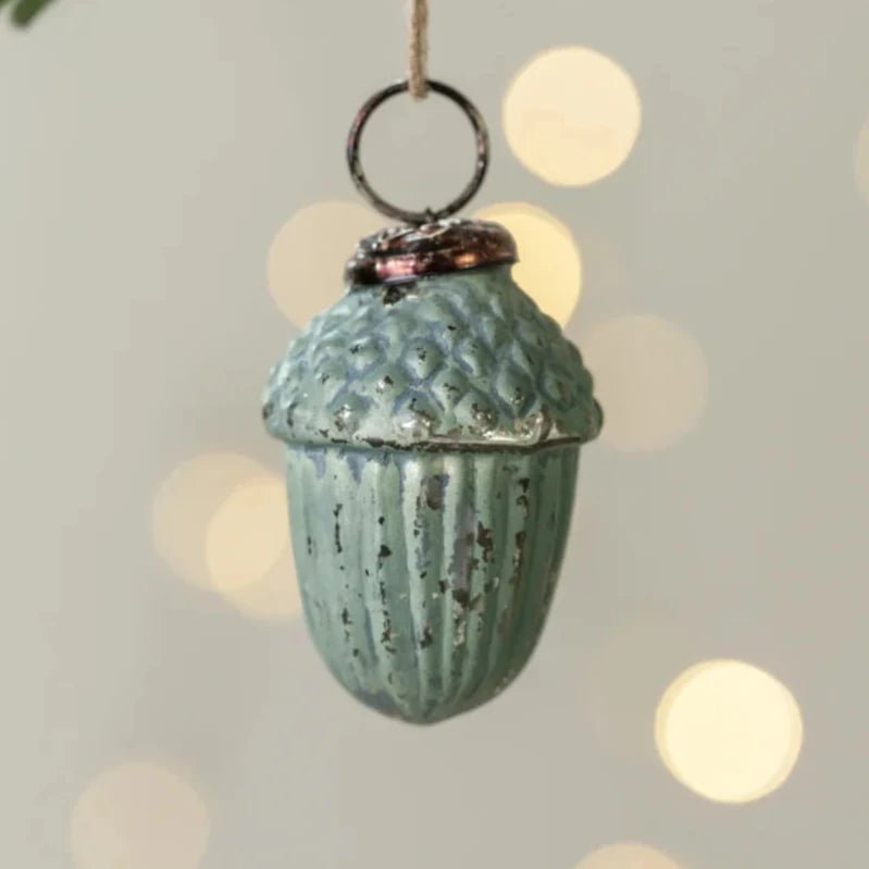 Mini Glass Acorn Bauble - C23634 - Uneeka