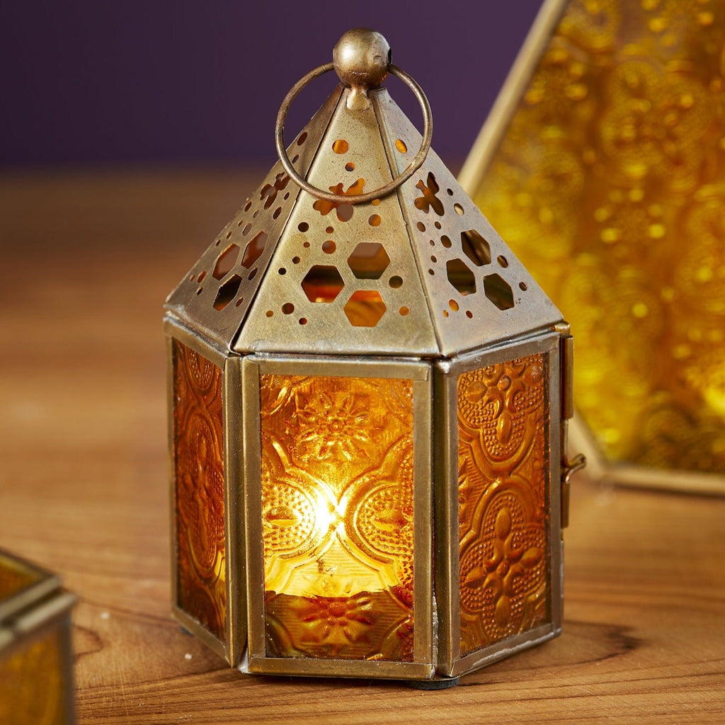 Mini Hexagon Honeycomb Bee Design Lantern - LT194 - Uneeka