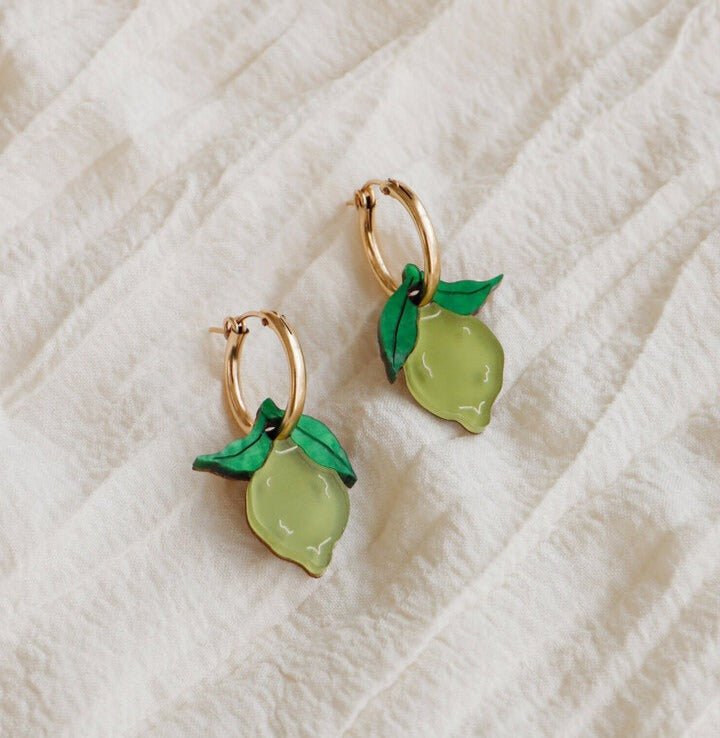 Mini Lime Gold Hoops* - GC221101E - Uneeka