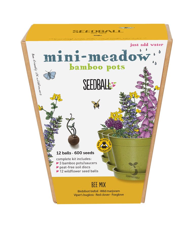 Mini Meadow Bamboo Pots* - MM BEE - Uneeka