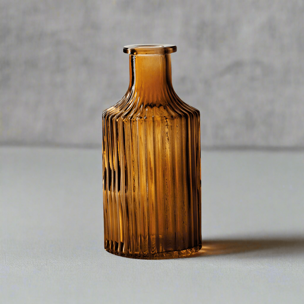 Mini Narrow Neck Cedar Brown Bottle Vase - CV01074 - Uneeka