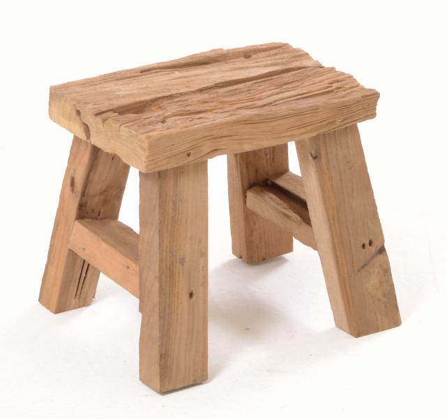 Mini Rustic Teak Root Stool - IS60s - Uneeka