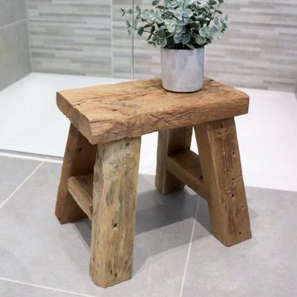 Mini Rustic Teak Root Stool - IS60s - Uneeka