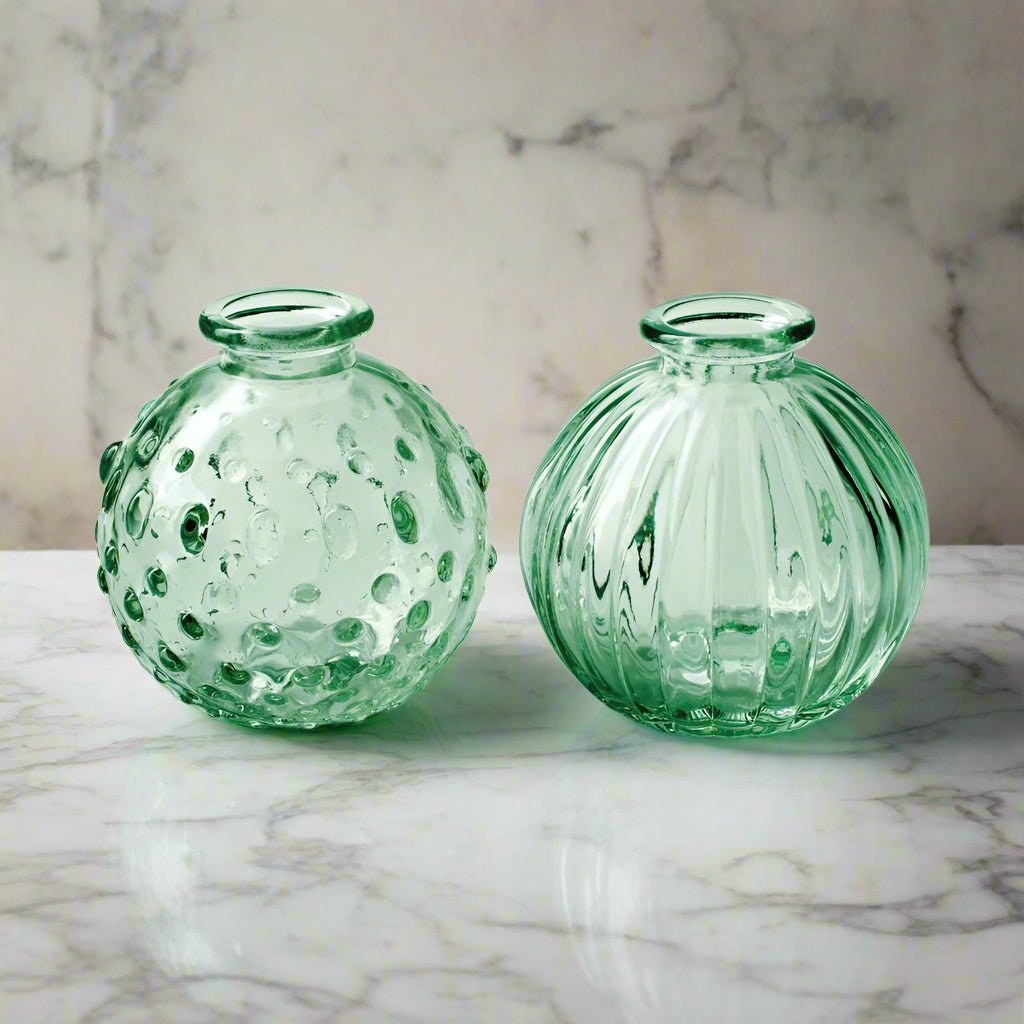 Mini Textured Spring Green Pumpkin Vase - CV01014 - BUBBLED - Uneeka