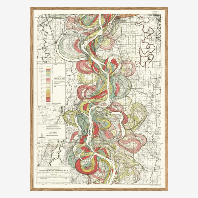 Mississippi Meanders 1 Framed Art Print - OFP 50 x 70 8400 - Uneeka