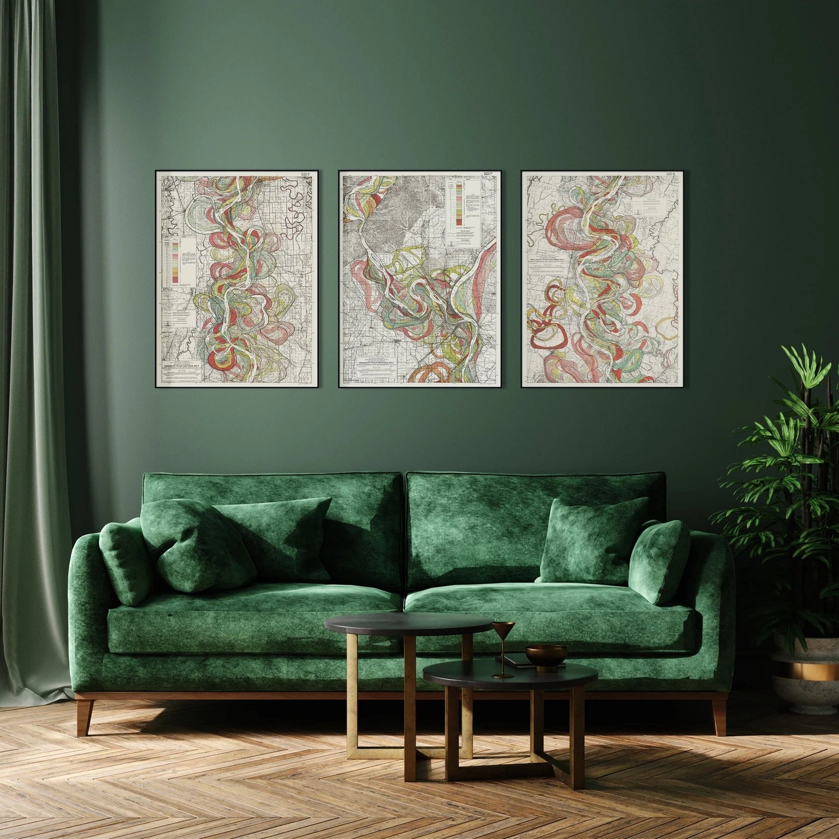 Mississippi Meanders 1 Framed Art Print - BFP 50 x 70 8400 - Uneeka