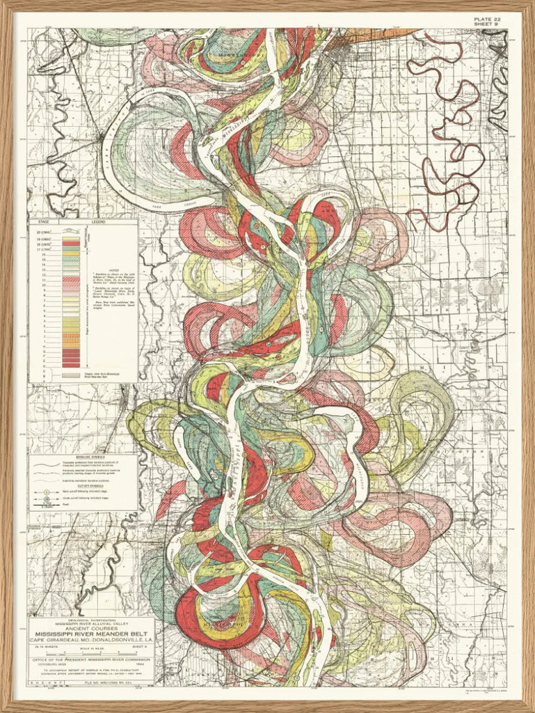 Mississippi Meanders 1 Framed Art Print - OFP 50 x 70 8400 - Uneeka