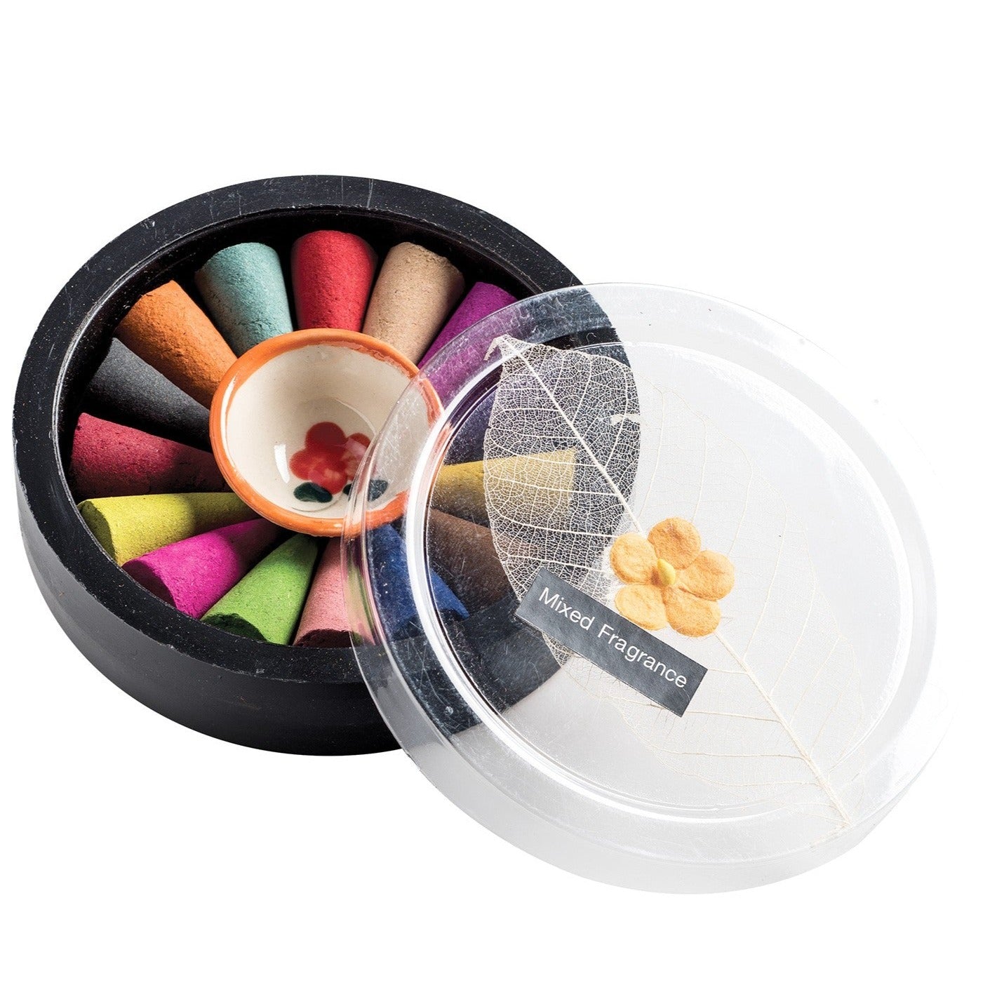 Mixed Fragrance Incense Cones Set with Holder - IB16 - Uneeka