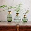 Miza Mini Green Glass Vase - MV1001 - Uneeka