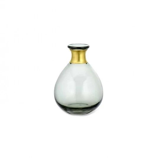 Miza Mini Wide Smoke Glass Vase - MV1102 - Uneeka