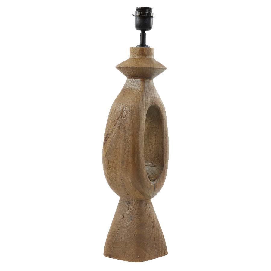 Modern Matt Brown Wooden Lamp Base - 7039264 - Uneeka