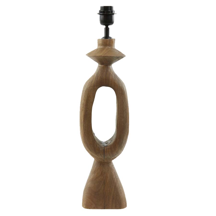 Modern Matt Brown Wooden Lamp Base - 7039264 - Uneeka