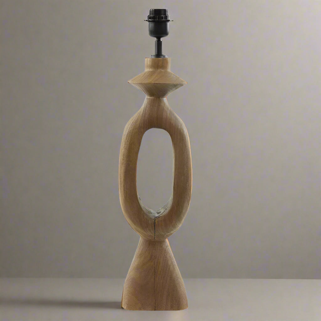 Modern Matt Russet Wooden Lamp Base - 7039161 - Uneeka