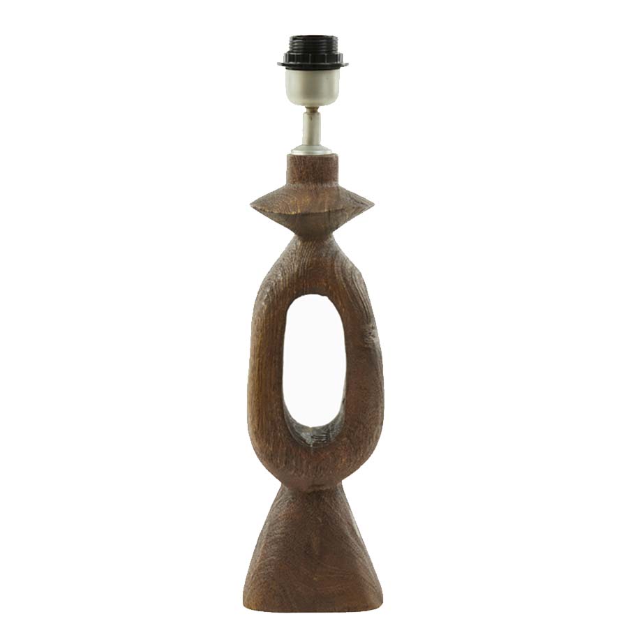 Modern Matt Russet Wooden Lamp Base - 7039161 - Uneeka