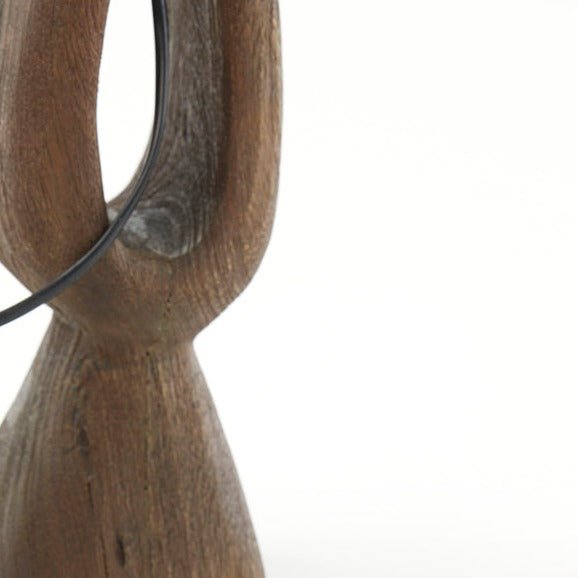 Modern Matt Russet Wooden Lamp Base - 7039161 - Uneeka