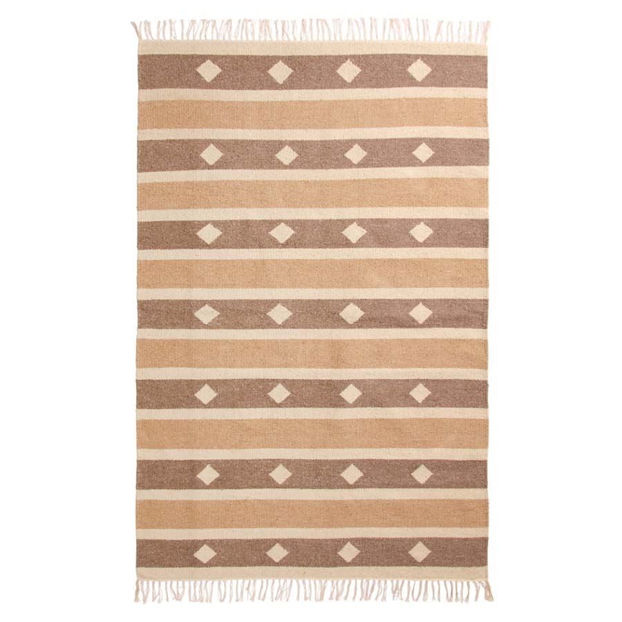 Mount Patterned Recycled Cotton Yarn Rug - R18246 - Uneeka