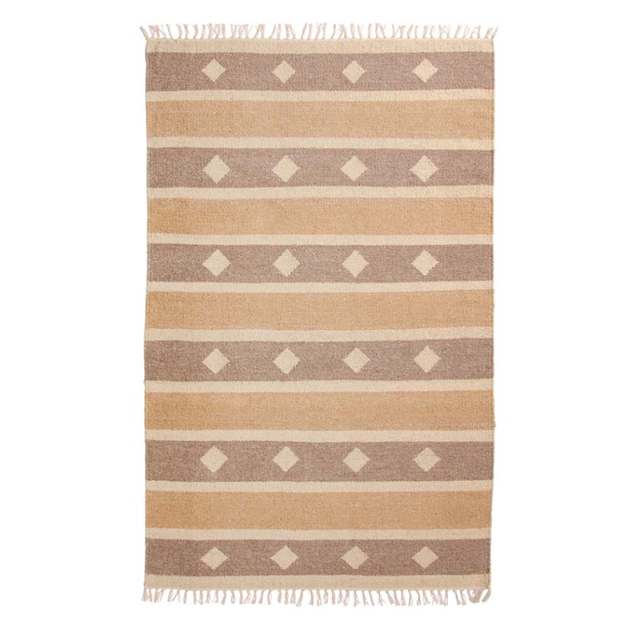 Mount Patterned Recycled Cotton Yarn Rug - R18235 - Uneeka
