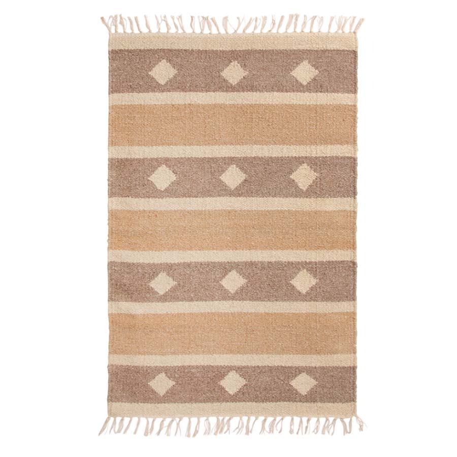Mount Patterned Recycled Cotton Yarn Rug - R18223 - Uneeka