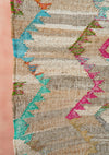 Multi Colour Large Diamond Cotton & Hemp Kilim Rug - R17558 - Uneeka