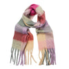 Multi Colour Pink Check Scarf - SK5651C27 bethany multi pink - Uneeka