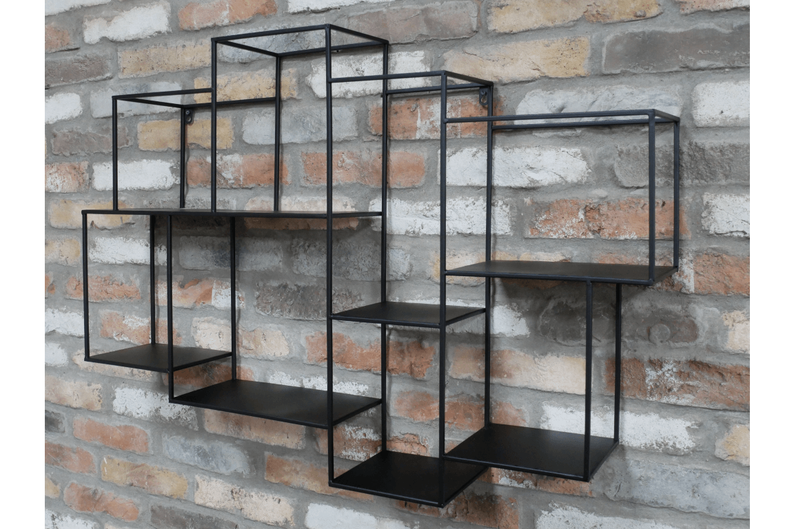Multi Leveled Metal Wall Unit - 7095 - Uneeka
