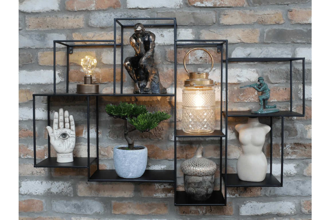 Multi Leveled Metal Wall Unit - 7095 - Uneeka