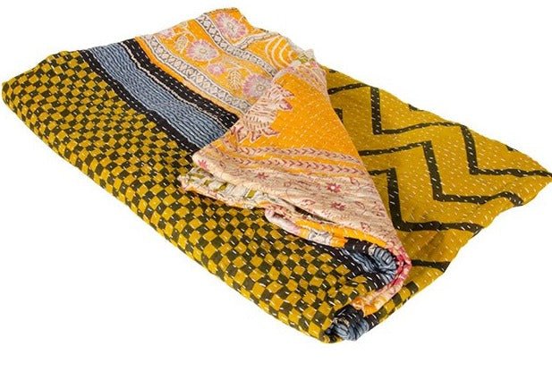 Multi Patchwork Kantha Throw - TH406 - Uneeka