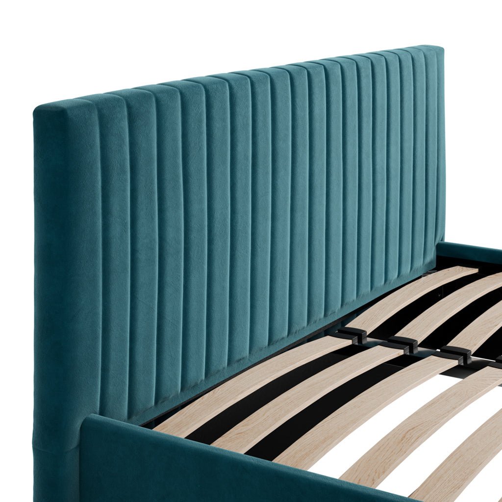 Munich Teal Ottoman Bed Frame - BERLINTEA4.6* - Uneeka