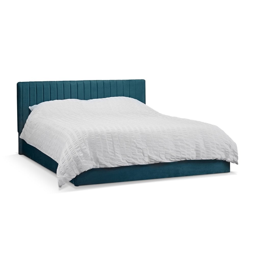 Munich Teal Ottoman Bed Frame - BERLINTEA4.0* - Uneeka