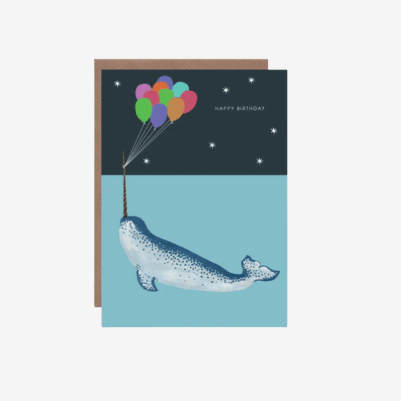Narwhal Happy Birthday Greetings Card - HCWB166 - Uneeka